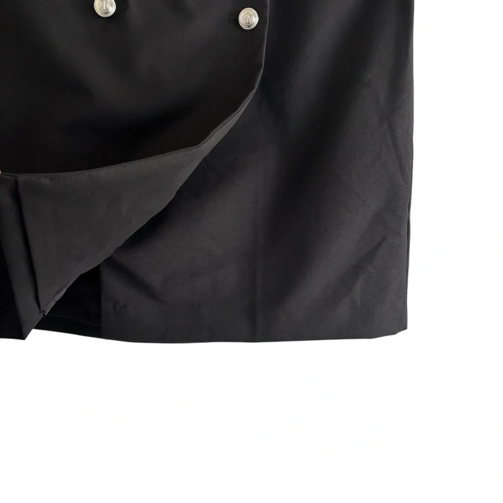 Talbots Faux Wrap Career Skirt Size 6 Black Classic Minimalist Workwear